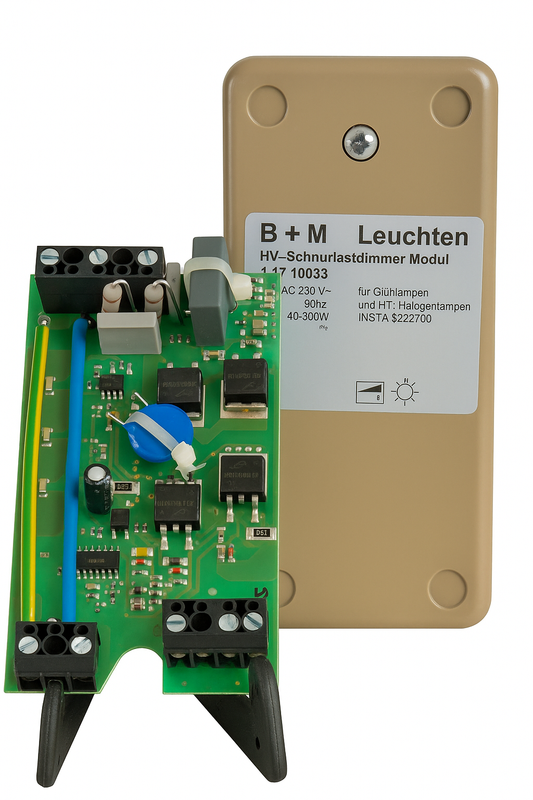 B+M Hochvolt- Schnurtasterdimmer Art: 1.17.10033 Lampen-Elektronik – Generalüberholt