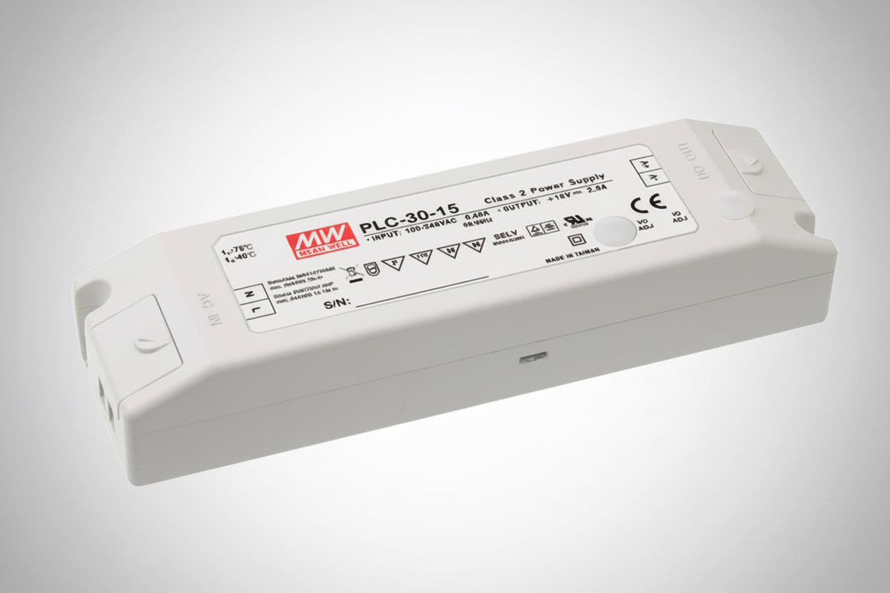 MEAN WELL
PLC-30-24, Installationsnetzteil, 30W 24V 1,25A CV+CC