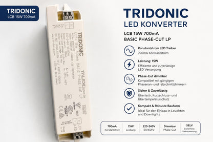 LED-Treiber Tridonic LCBI 15W 700mA BASIC PHASE-CUT LP Art.89800257